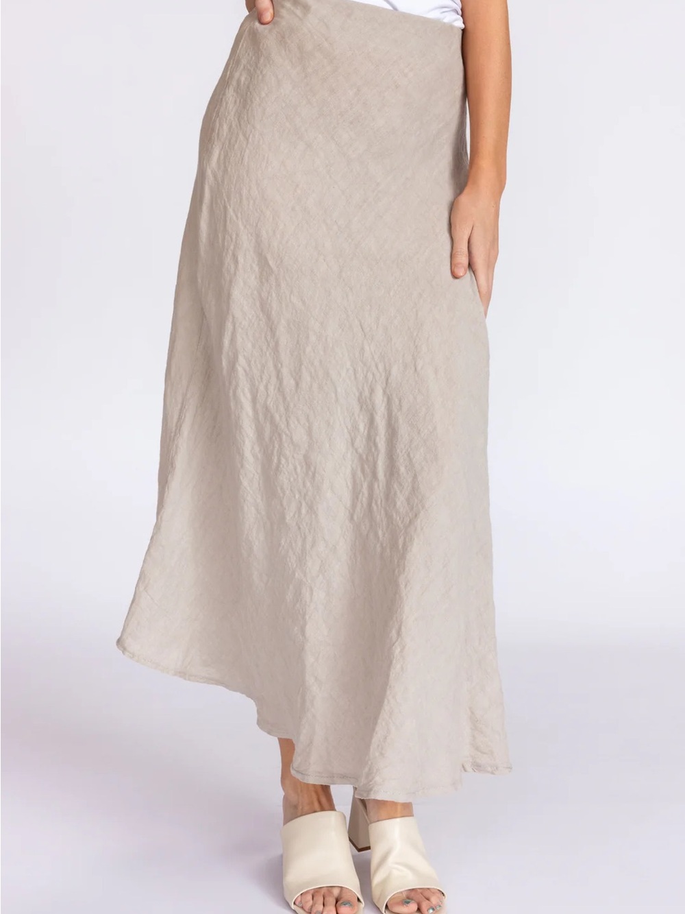 Nati boutique LINEN MIDI SKIRT NWT sz S - Picture 3 of 4